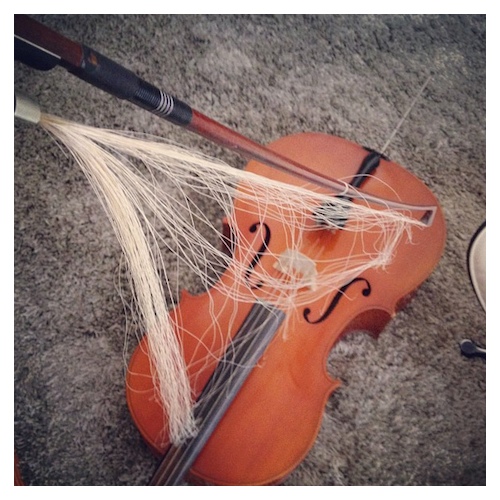 Cello : de strijkstok door Bruno Bollaert